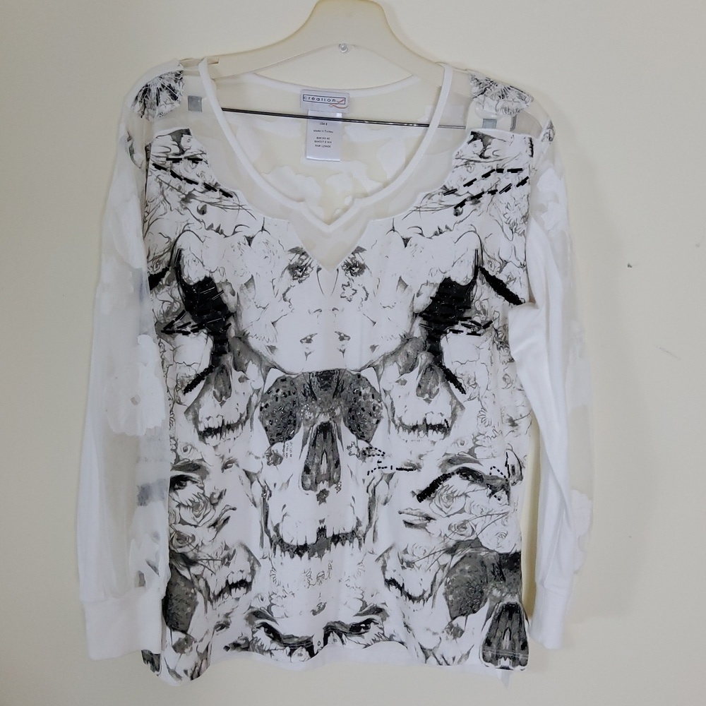 Creation Mixed Media Women's Top Size USA 8